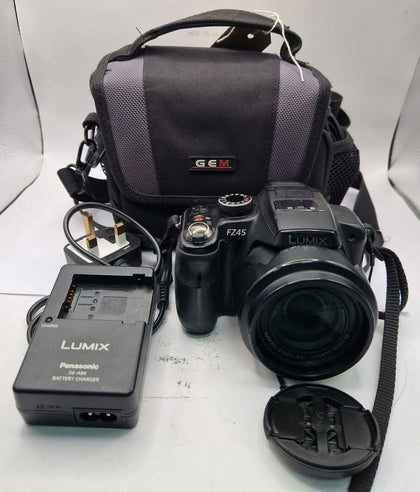 Panasonic Lumix FZ45 14M Digital Bridge Camera - Includes Camera Case, Battery, Strap And Charger