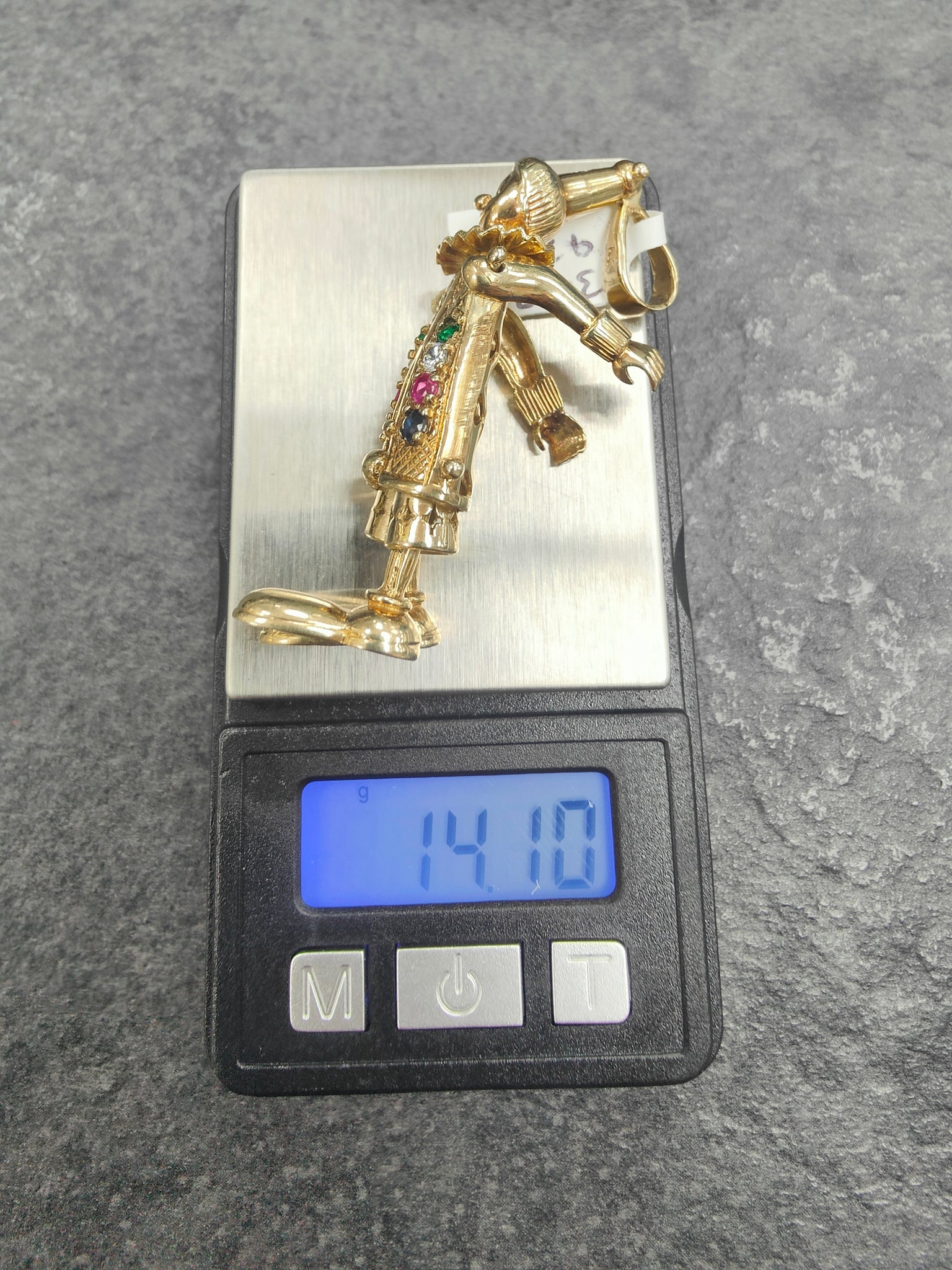9ct Gold Clown Pendant 14.10g