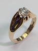 9ct gold single diamond ring