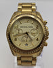 Michael Kors Blair Glitz Chronograph Gold Dial Gold Stainless Steel Watch MK5166