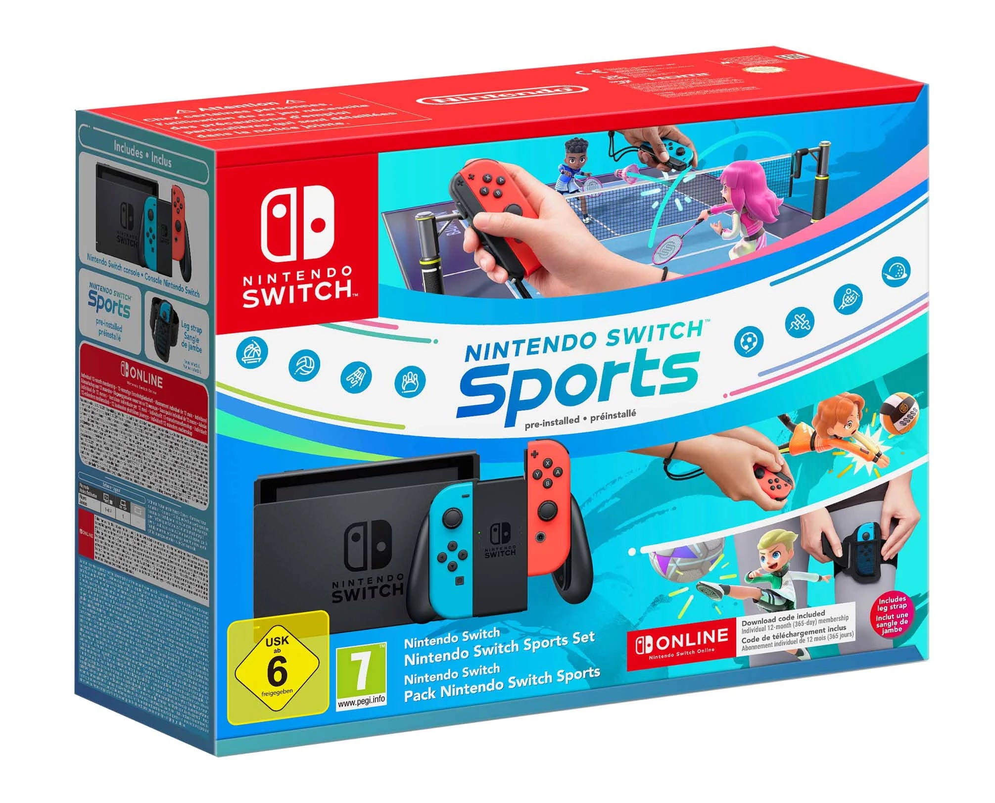 Nintendo Switch V2 Neon Red & Blue ** Boxed ** ( Nintendo Switch Sports Not Included **