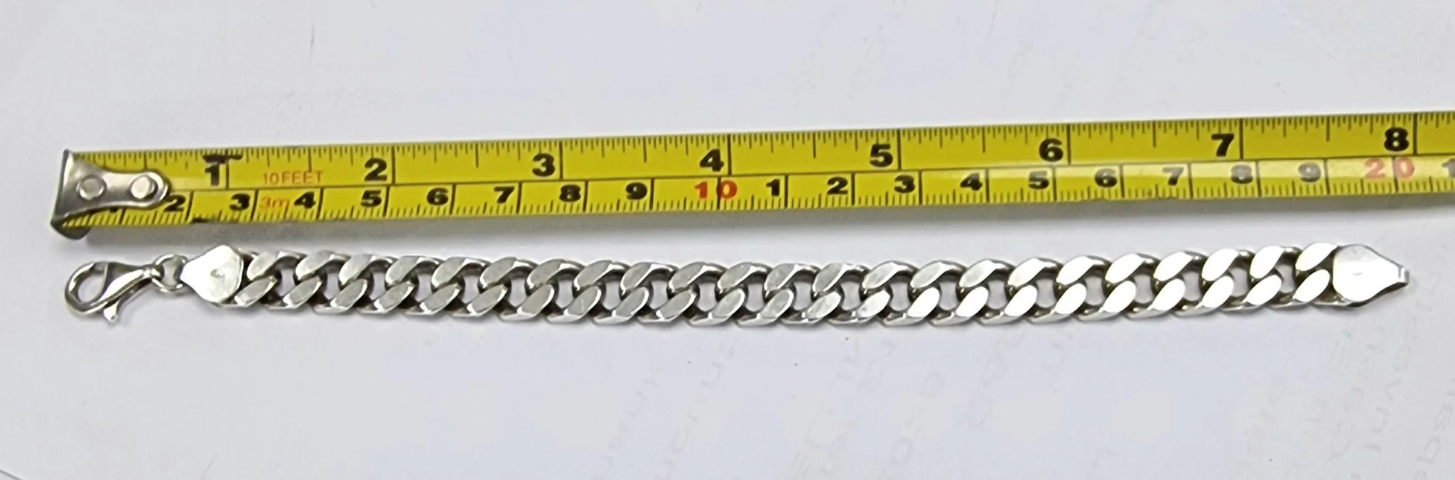 Silver curb 8” bracelet