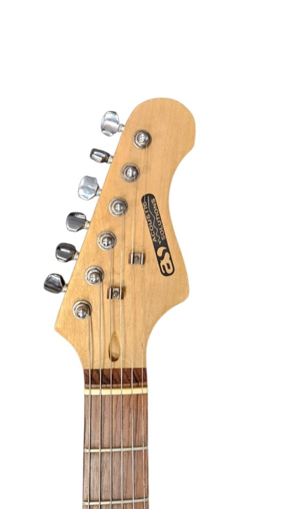 Acoustic Solutions Stratocaster Electric Guitar - Black/White