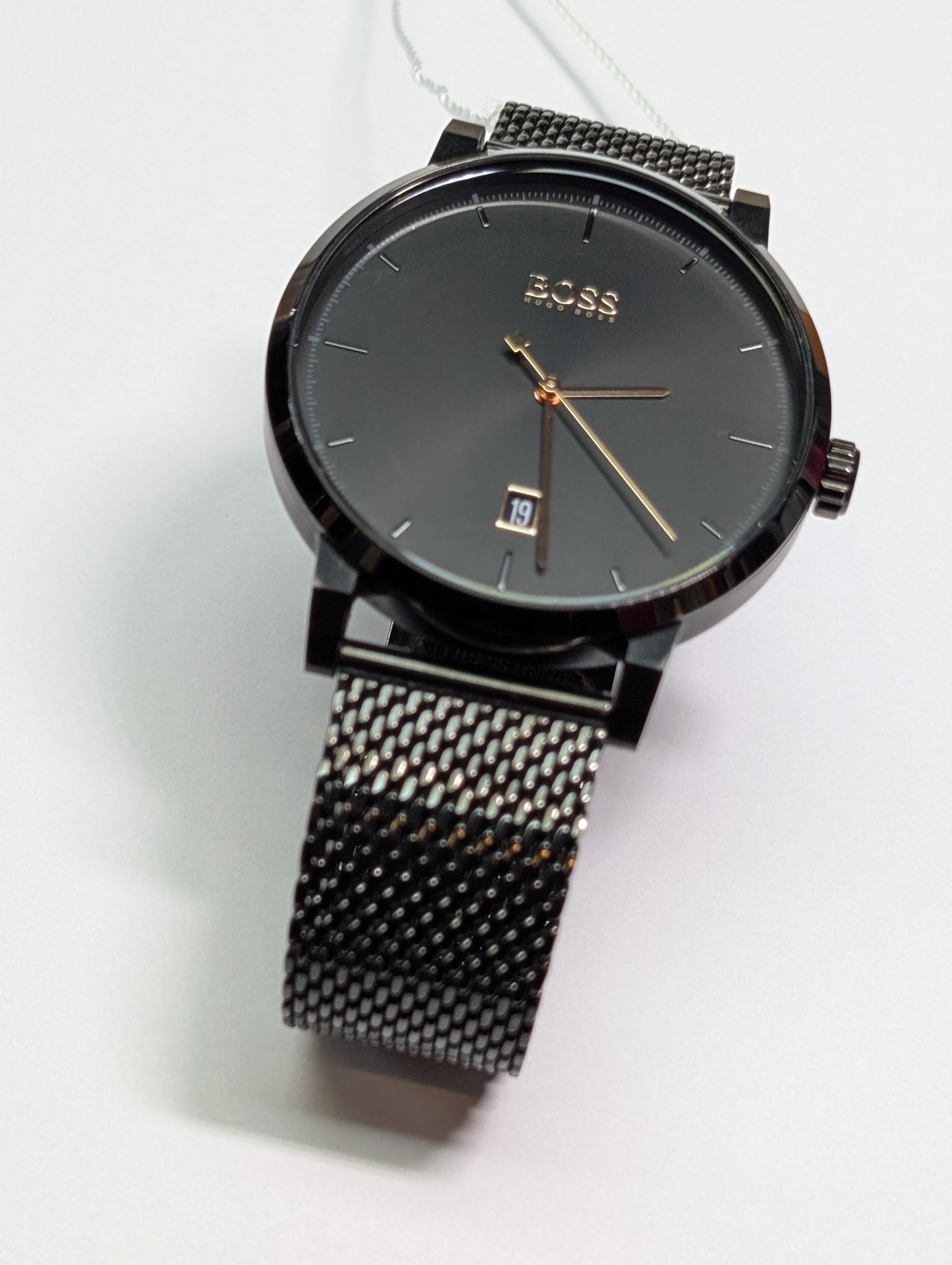 Hugo boss watch black with metal strap boxed