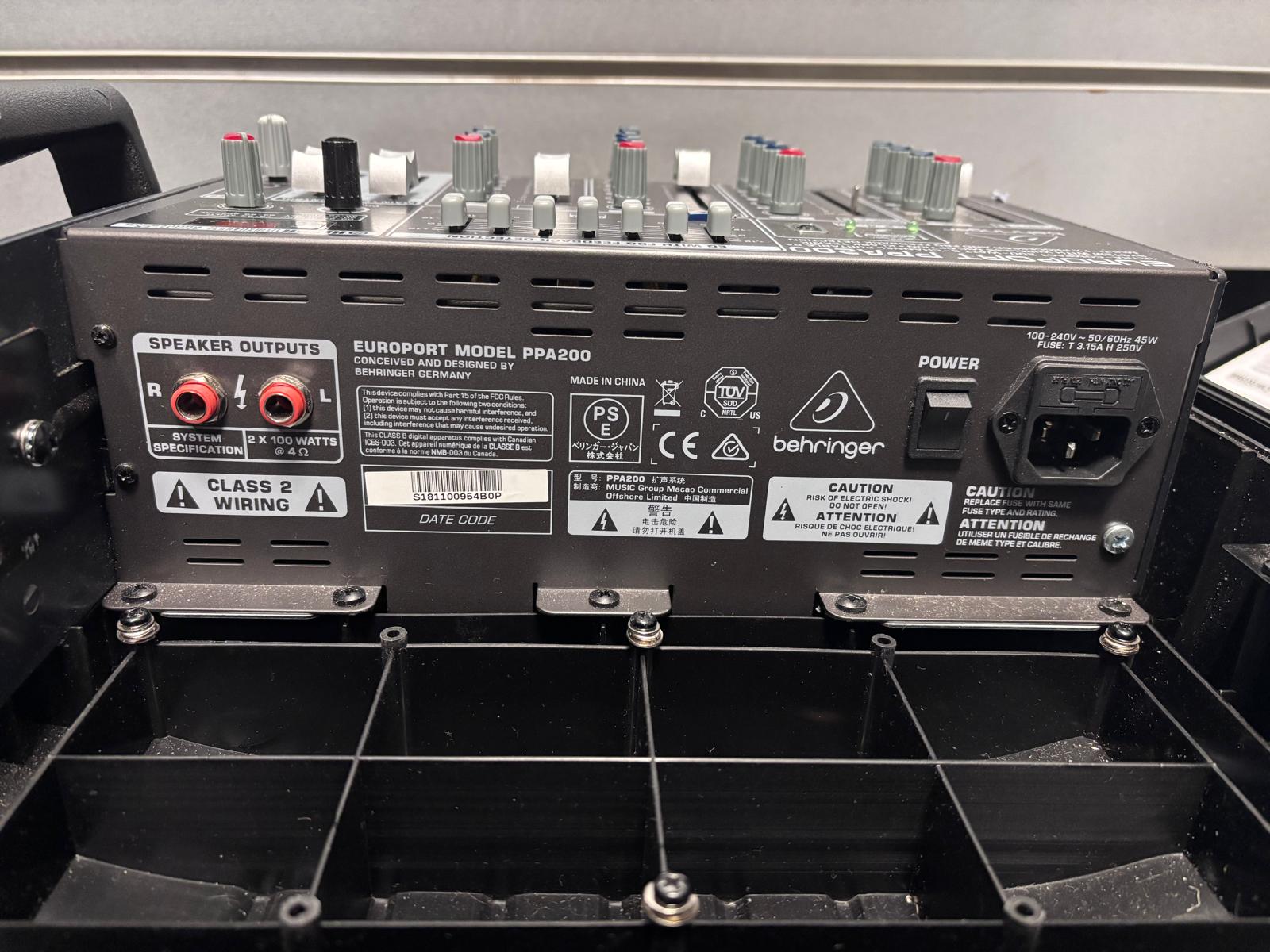 Behringer Europort PPA200 Portable Pa System