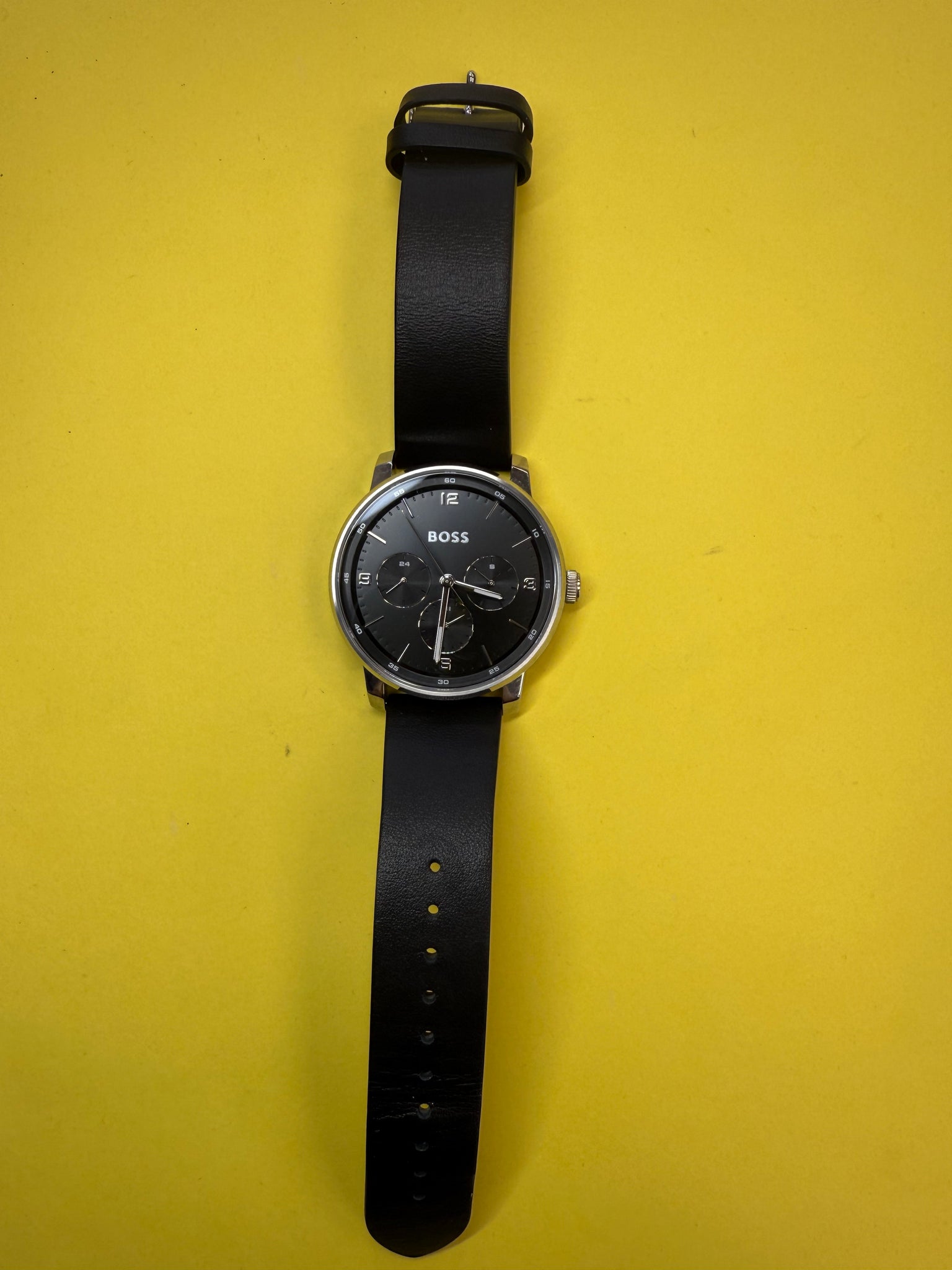 Boss Black Leather Mens watch