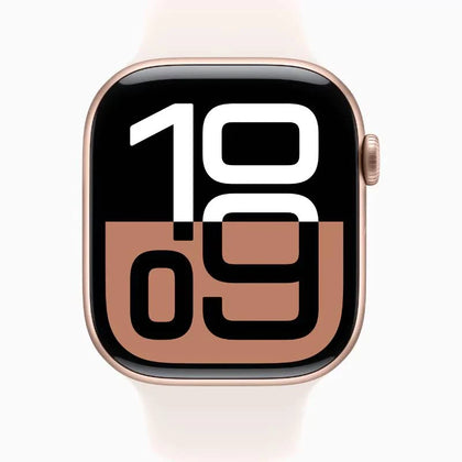Apple Watch Series 10 (GPS, 46mm) Rose Gold Aluminium Case with Light Blush Sport Band