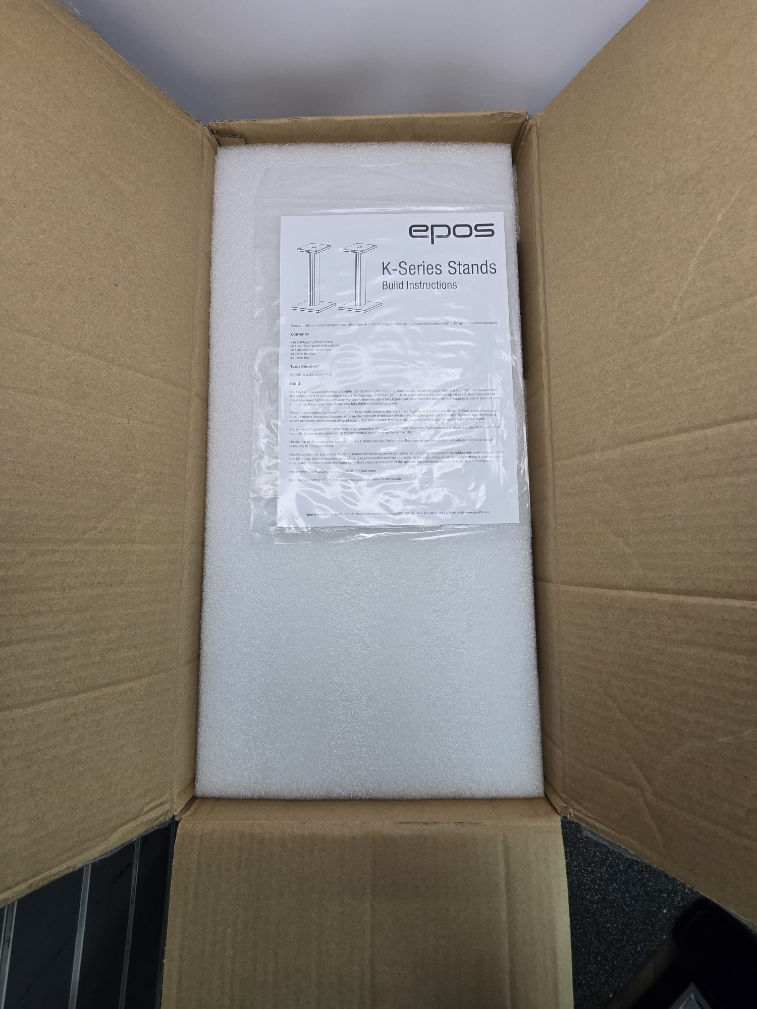 EPOS K1 STANDS - BOXED - OPENED NEVER USED - STANDS ONLY - FREE P&P