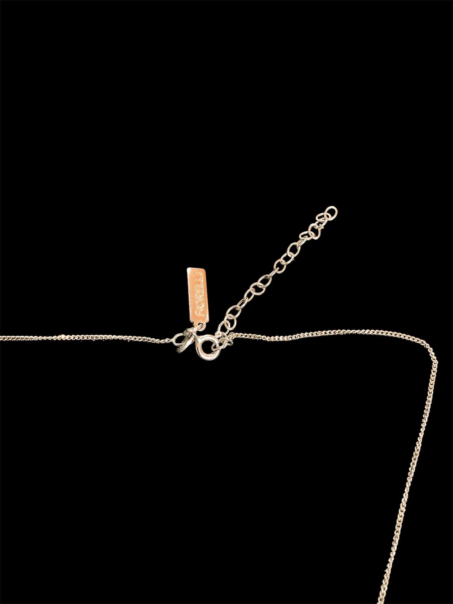 Fiorelli  Silver Pink Crystal Pendant & Chain.