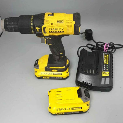 Stanley FatMax 18V Cordless Combi Hammer Drill With 2 Batteries, used