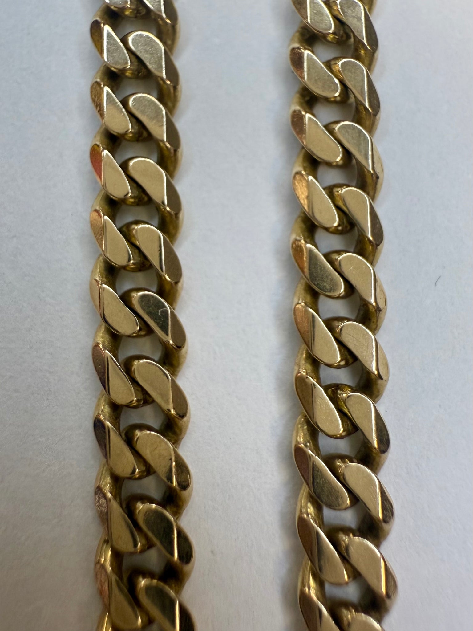 9ct Gold Solid Curb Chain 19”