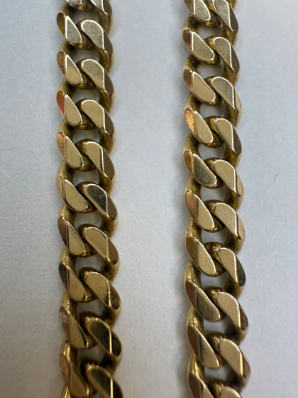 9ct Gold Solid Curb Chain 19”