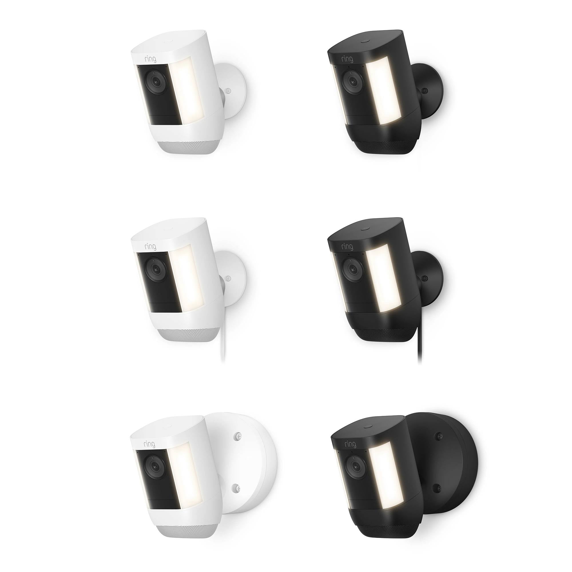 Ring Spotlight Cam Pro Plug in Security Camera- White WIRED