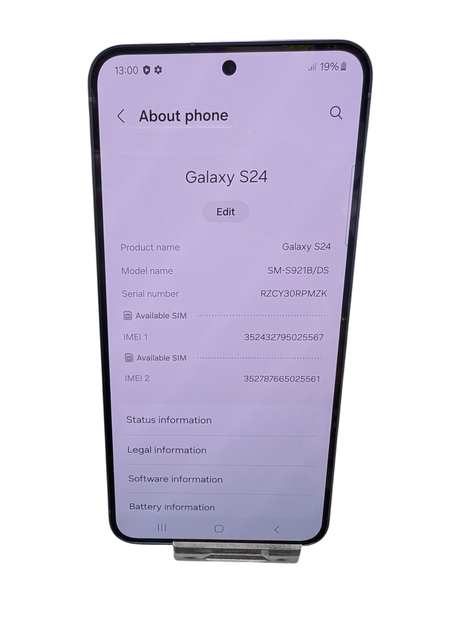 Samsung Galaxy S24 256GB Purple Unlocked