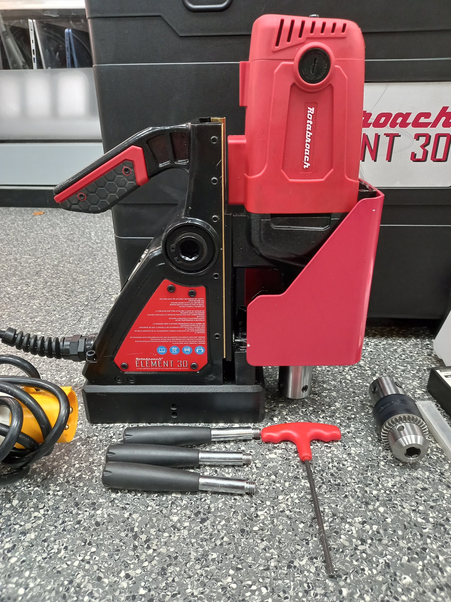 Rotabroach Element 30 110v Magnetic Drilling Machine - with Original Case and Parts as Shown