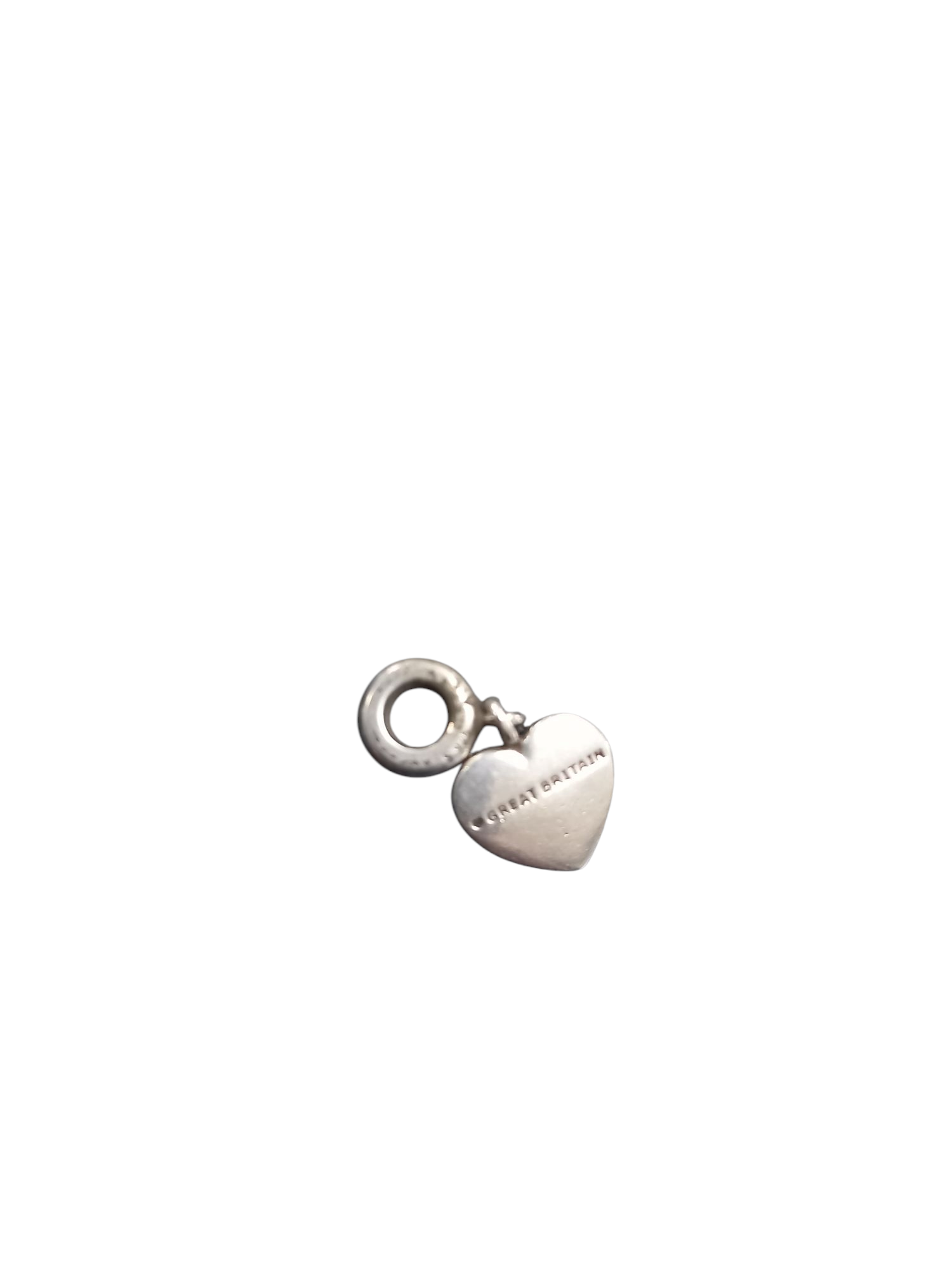 Great Britain Union Jack Heart Dangle Charm