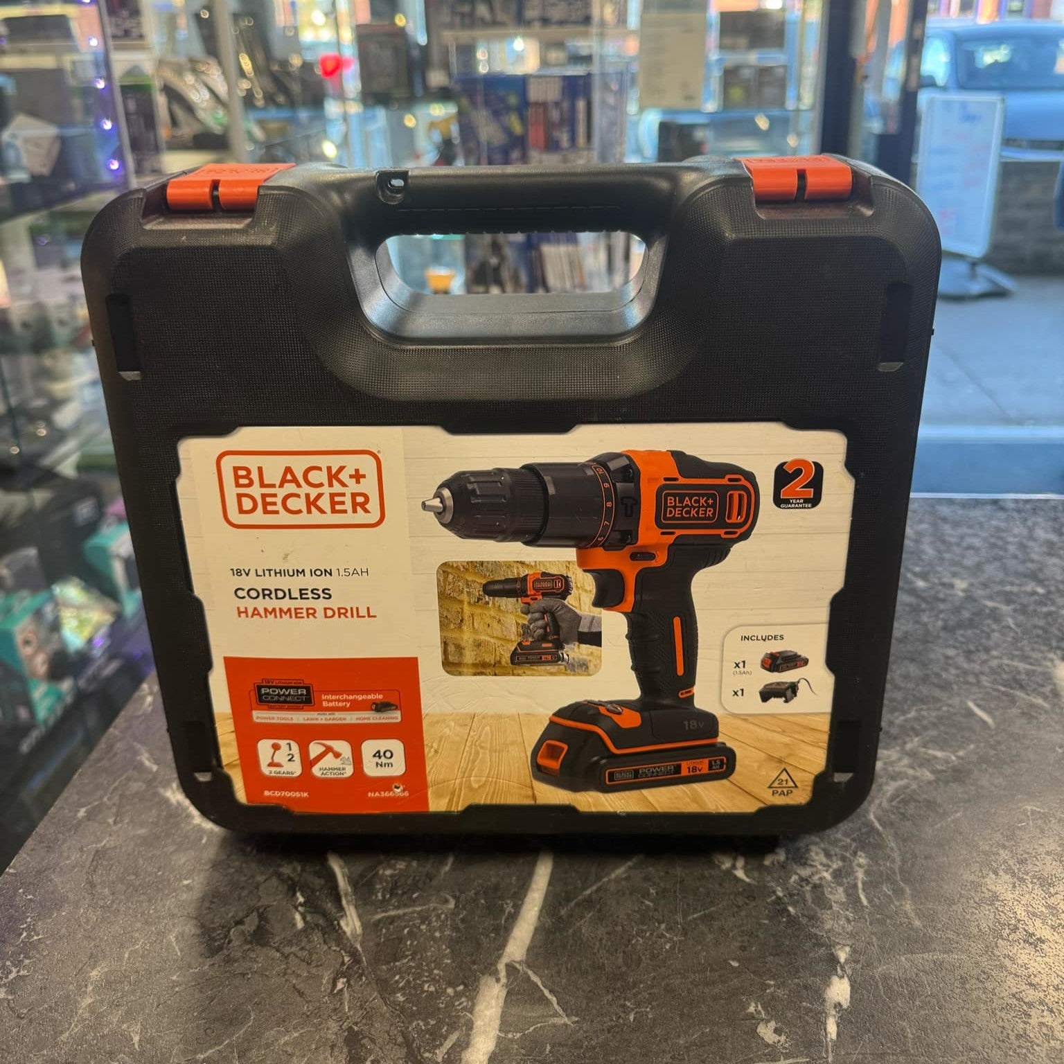 BLACK+DECKER BCD700S 18V Cordless 2 Gear Hammer Drill