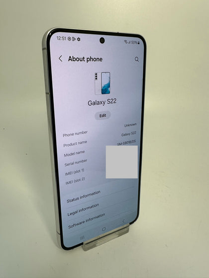 Samsung Galaxy S22 SM-S901B/DS - 256GB - Phantom White Unlocked