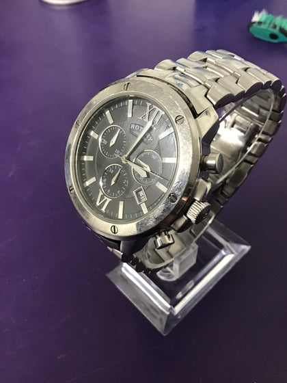 Men's Rotary Chronograph Stainless Steel Bracelet Watch