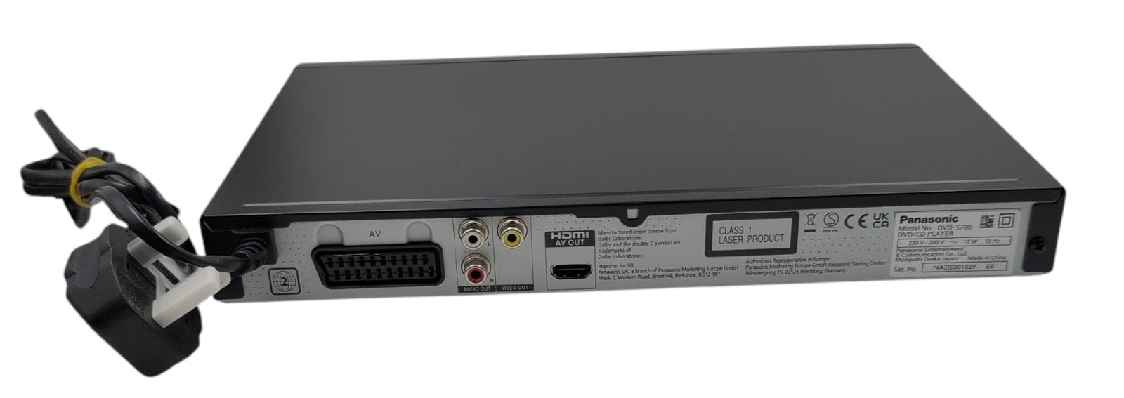 Panasonic DVD-S700EB-K DVD/CD Player "Collection Only"