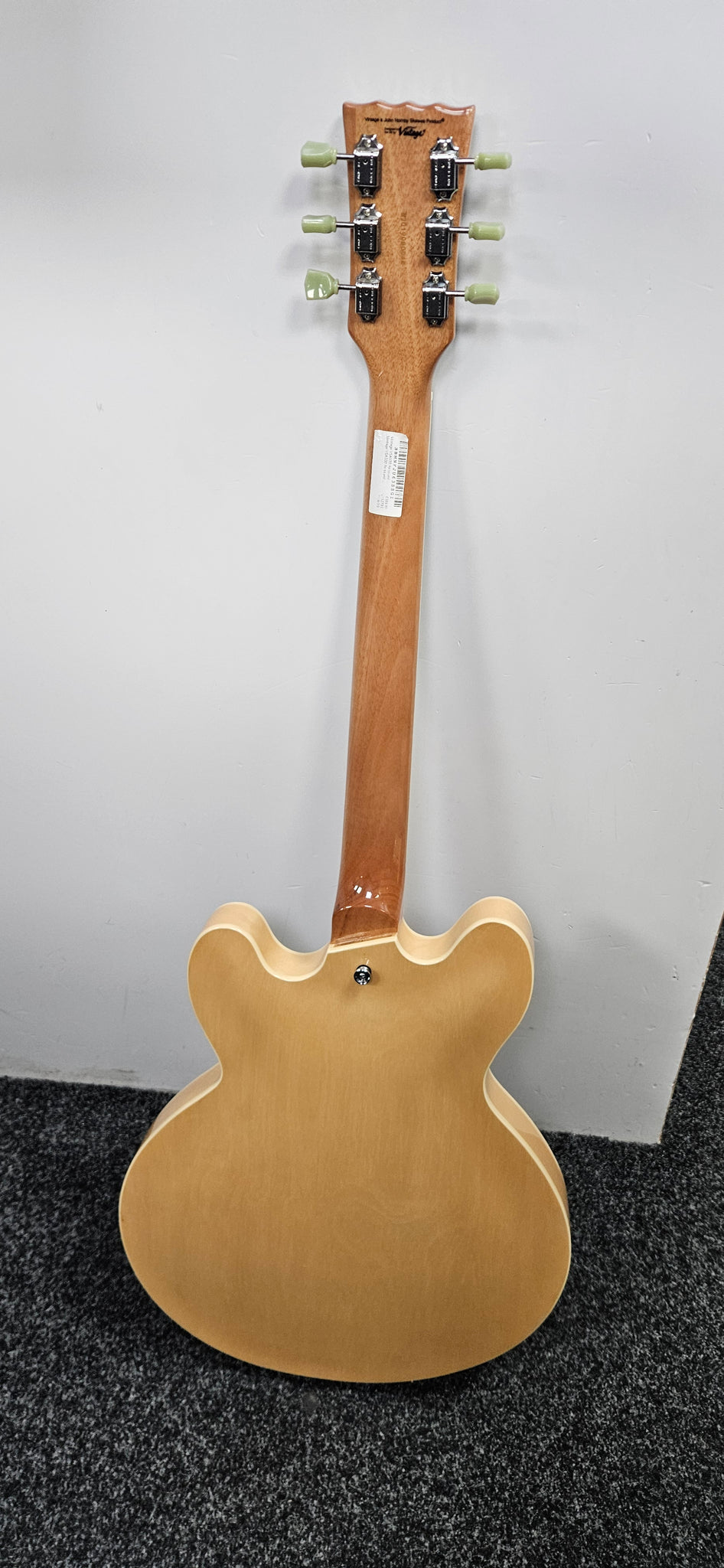 Vintage VSA500 ReIssued Natural Maple Semi-Acoustic Guitar (Collection Only)