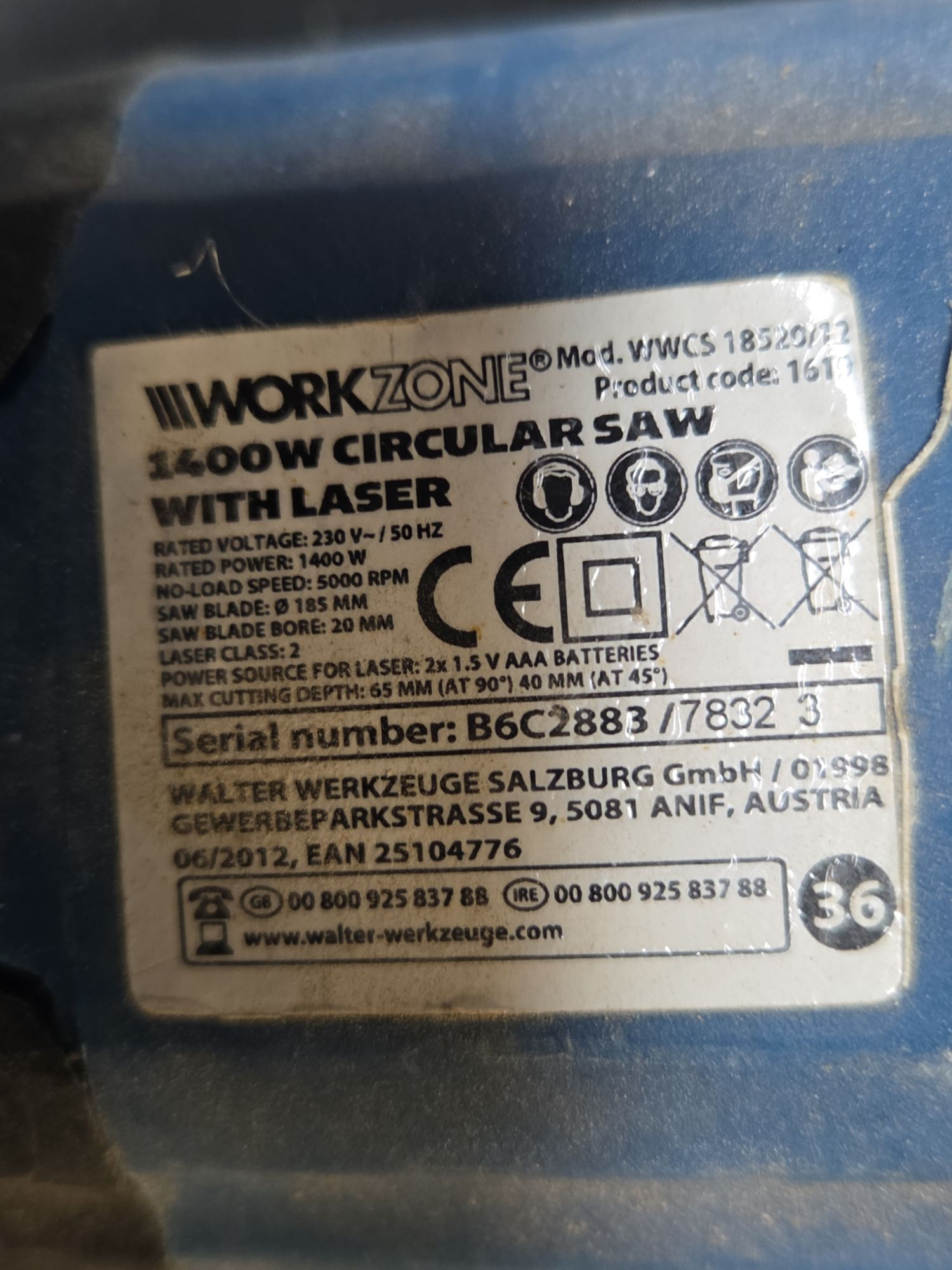 Workzone wwc51850 Circular Saw