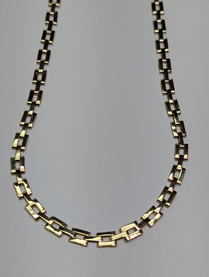 9ct gold square link chain