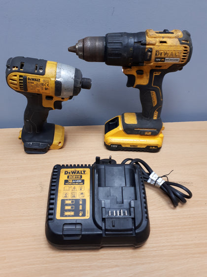 DeWalt 18V Combi Drill & Impact Driver W/Battery/Charger