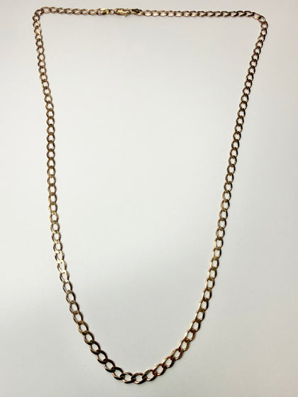9ct gold curb chain 25