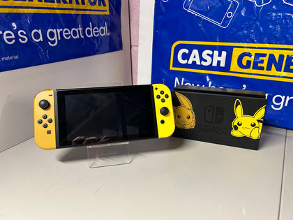 Switch Console, 32GB Lets Go+Yellow/Brown Joy-Con No Game/Ball, Boxed