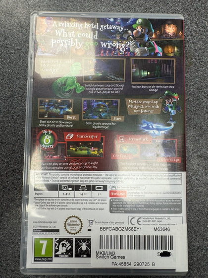 Luigi Mansion 3 for Nintendo Switch