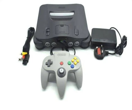 Nintendo 64 Console GREY WITH ONE CONTROLLER UNBOXED.
