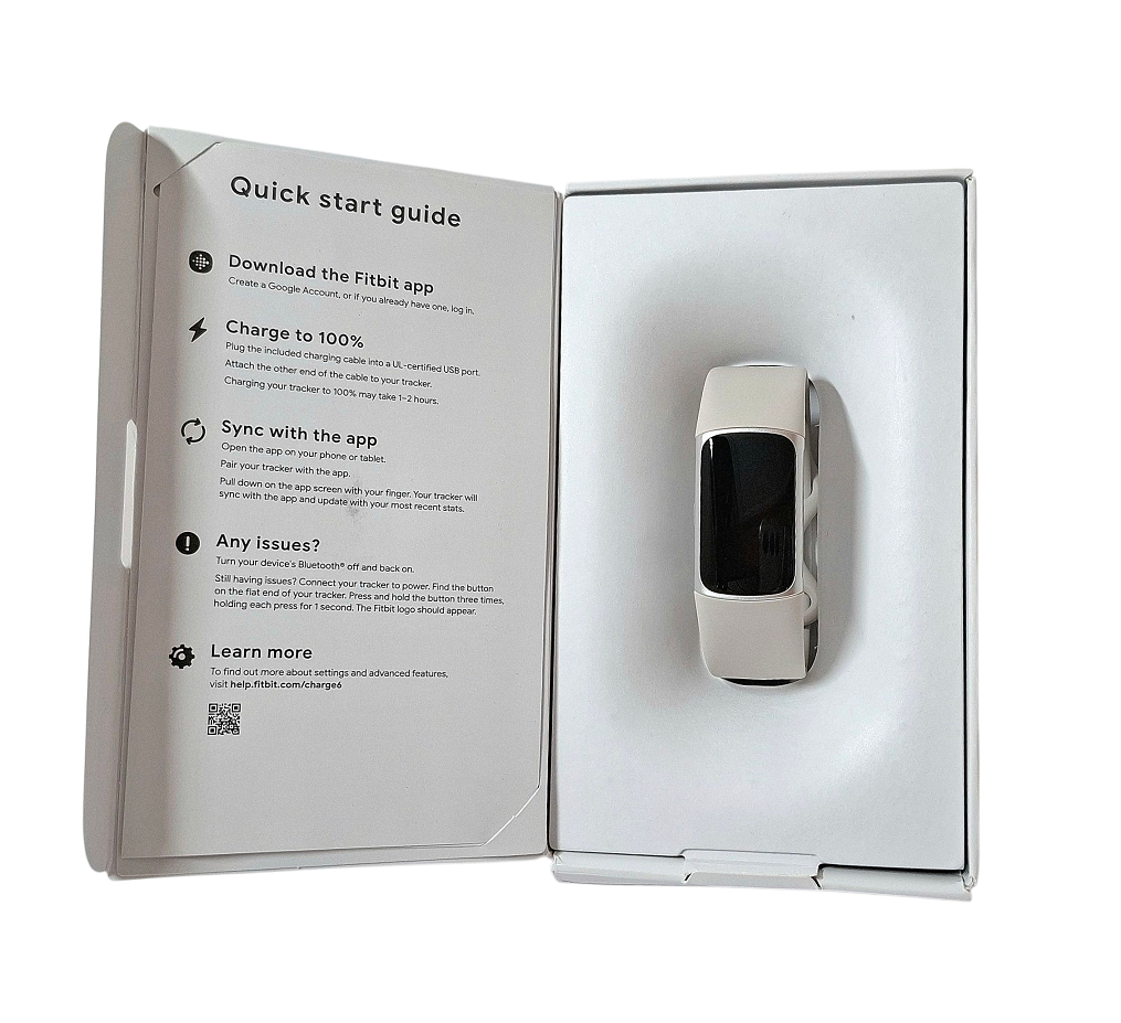 Fitbit Charge 6 Fitness Tracker - Porcelain/Silver