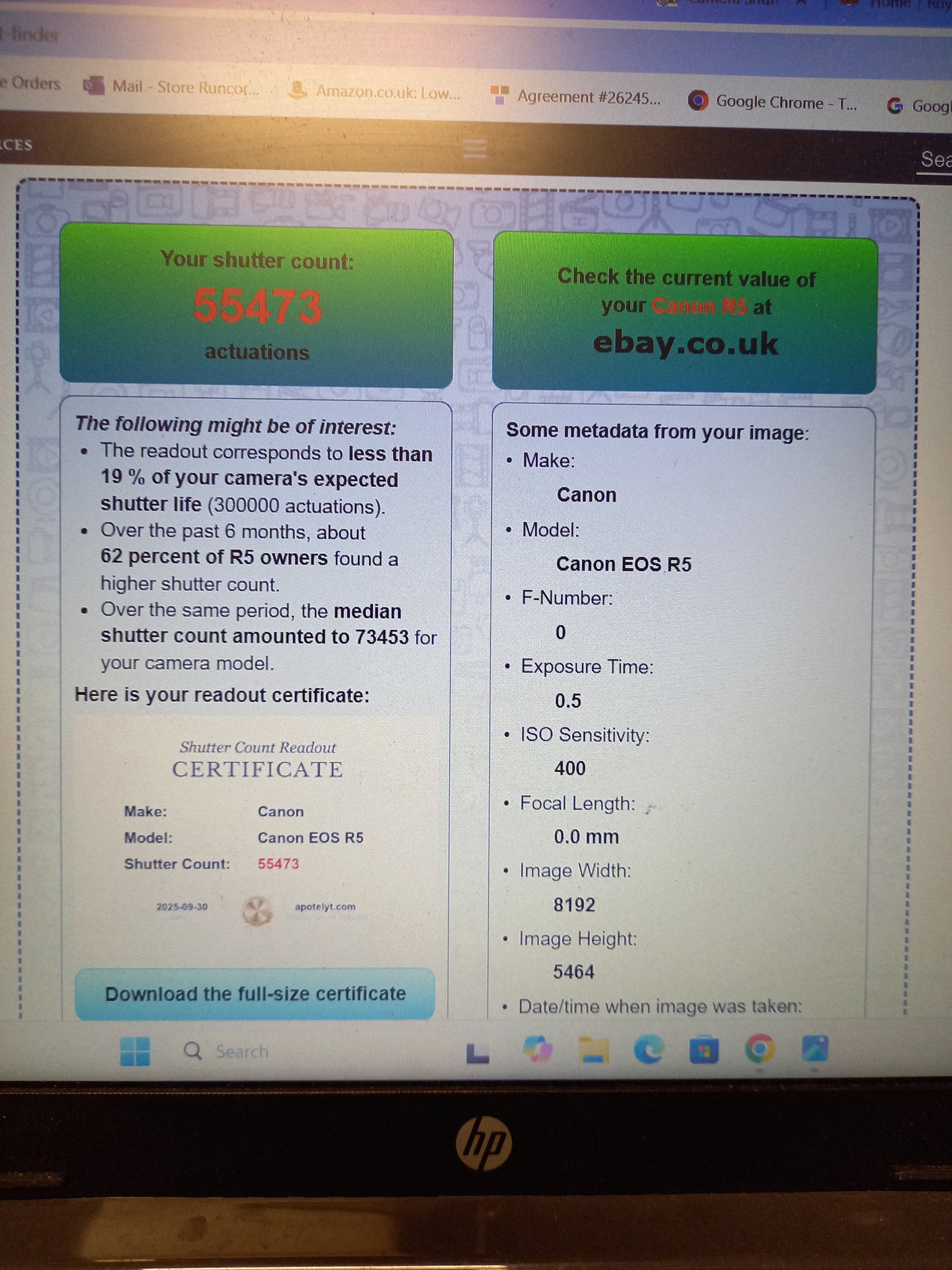 Canon Eos R5 Mirrorless Camera Body Only