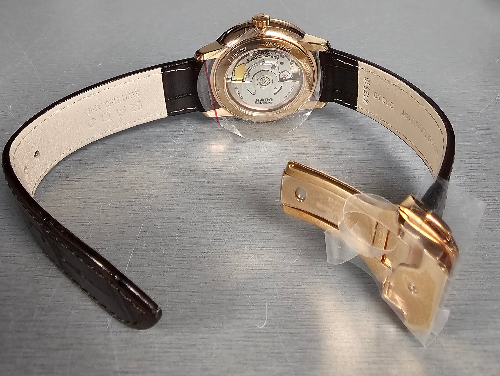 Rado Coupole 763.3861.2 37.7mm Gold Plated Watch