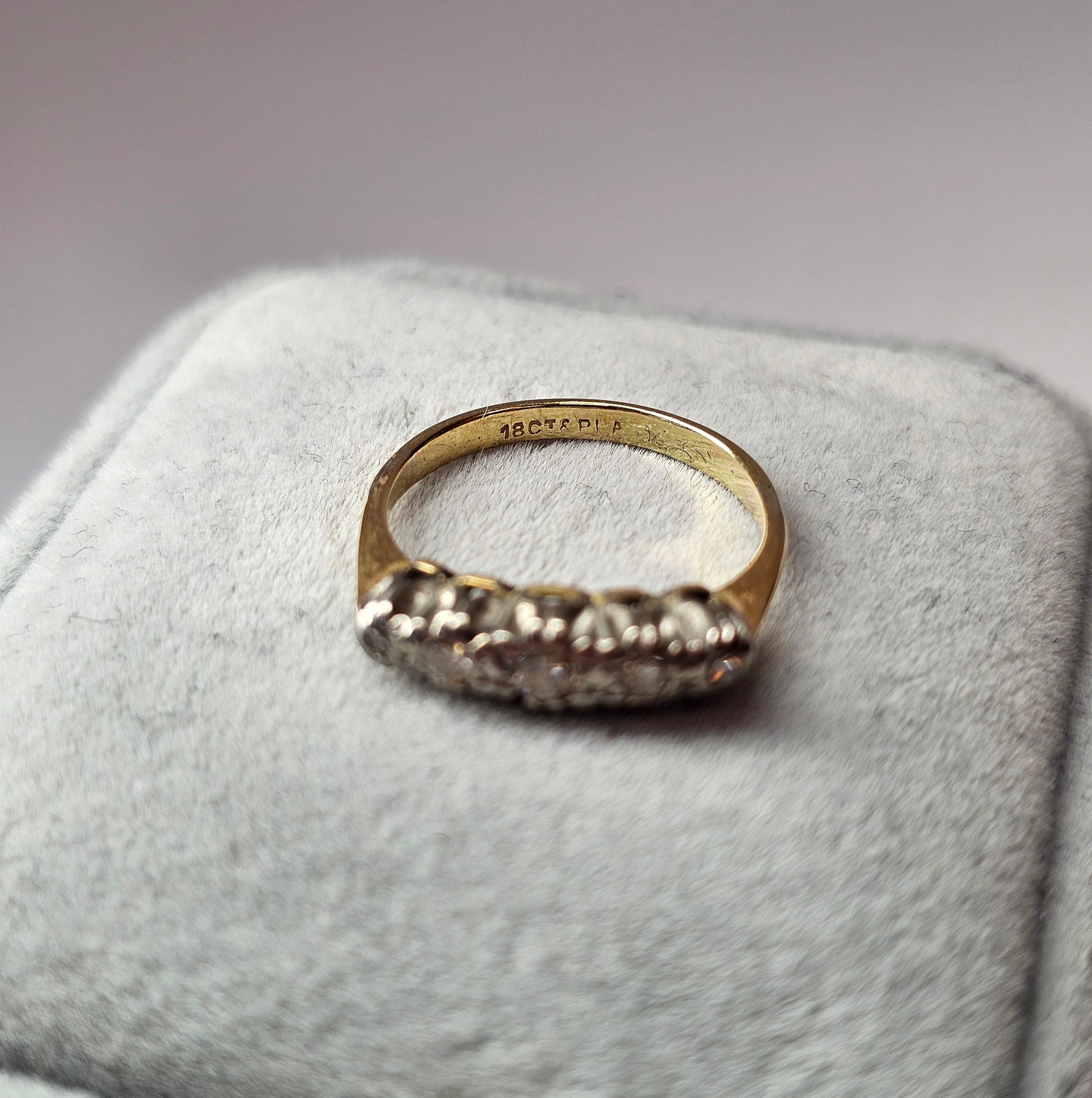 18ct Yellow Gold Diamond Ring Size I