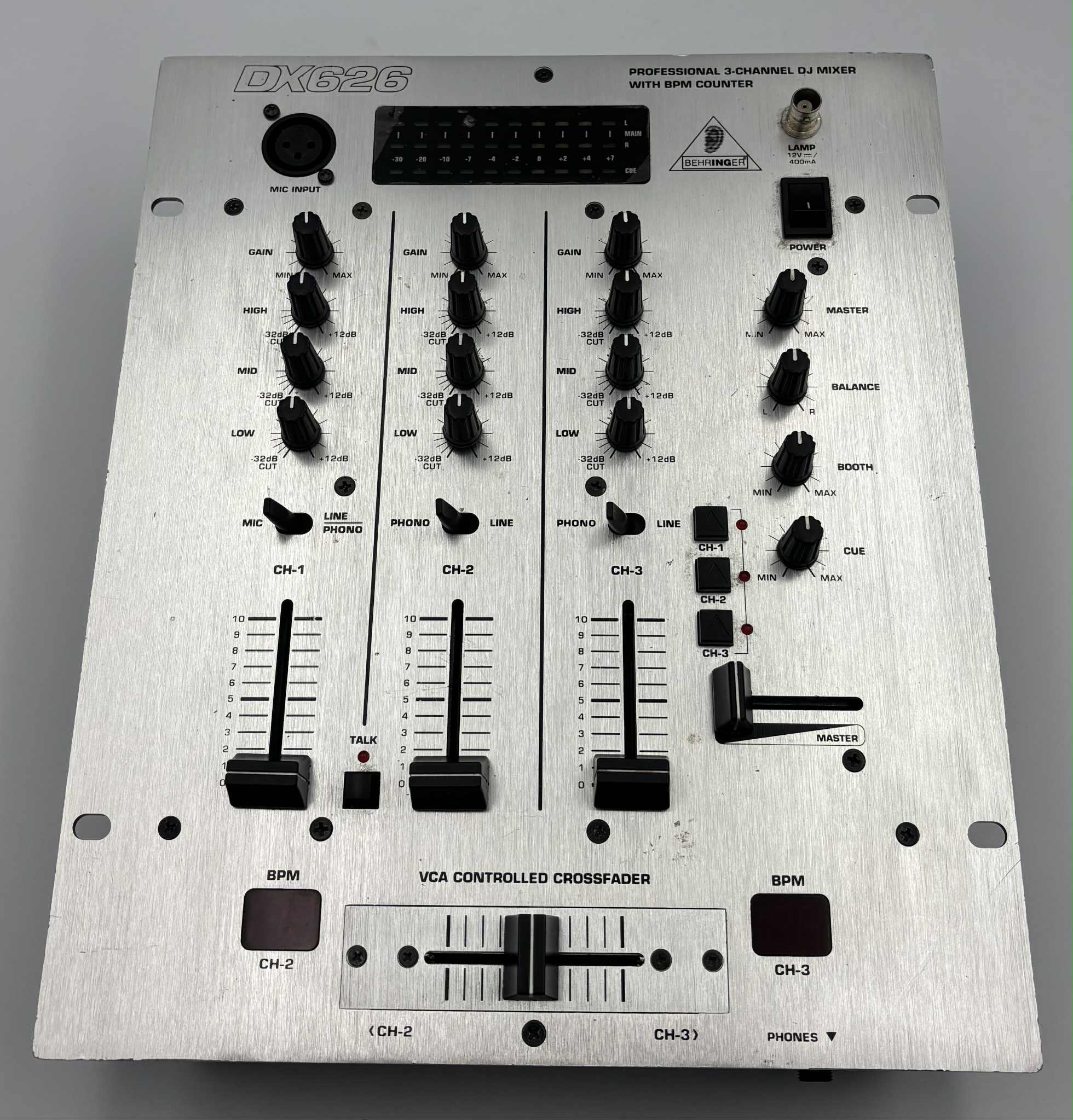 Behringe Pro Mixer DX626 3 channel DJ mixer BMP counter unboxed