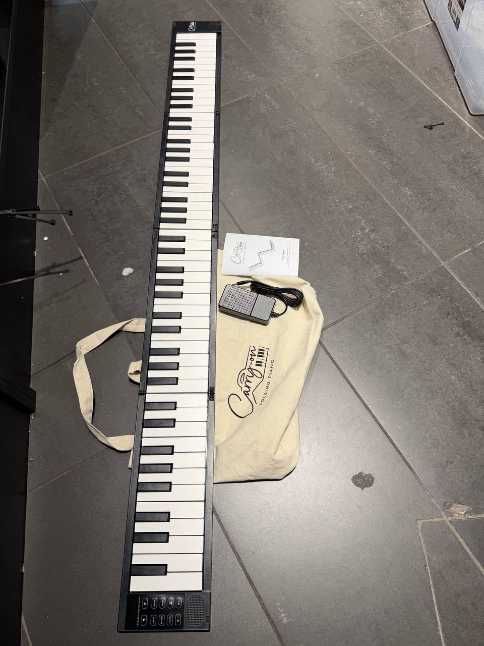 Carry-On 88-Key Touch Sensitive Folding Piano - Black