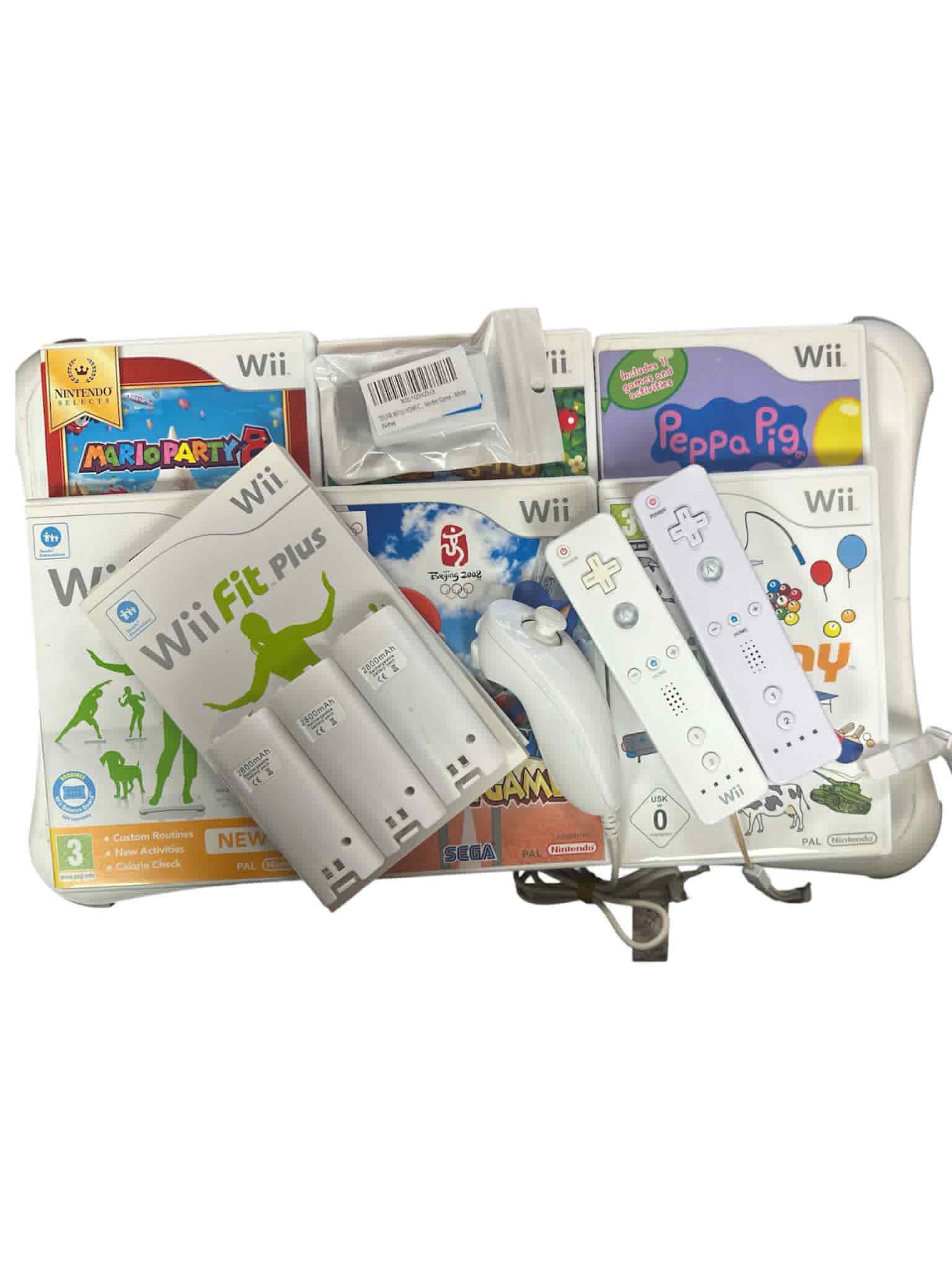 Nintendo Wii + Wii Fit board + Games + Accessories Bundle