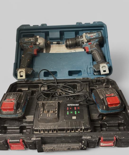 Erbauer Combi Drill Impact Driver Kit Cordless 18V 2x3.0Ah ECD18-Li-2/EID18-Li
