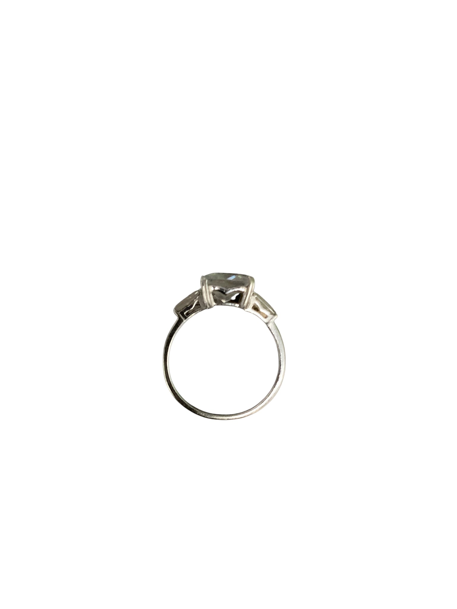 Princess Cut & Tapered Baguette 9ct C.Z ring