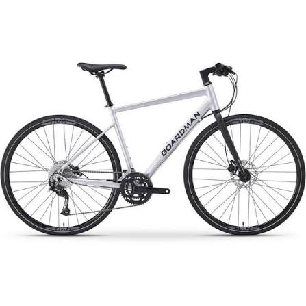 Boardman HYB 8.6 Mens Hybrid Bike - Silver, Medium