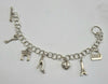 Silver charm bracelet 7"
