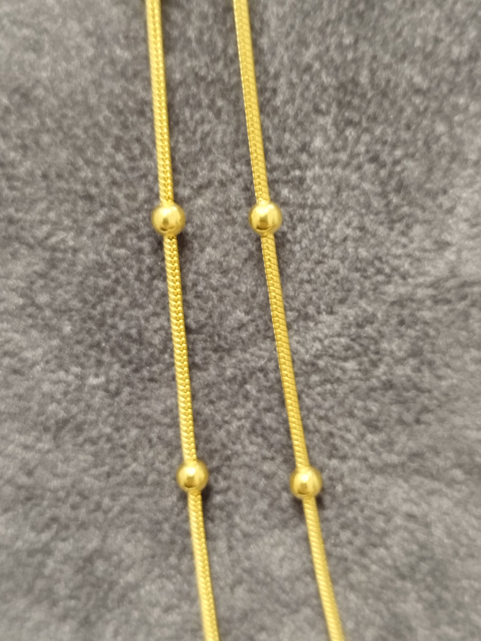 18ct Yellow Gold 'Saturn' style Chain Double Layer Necklace