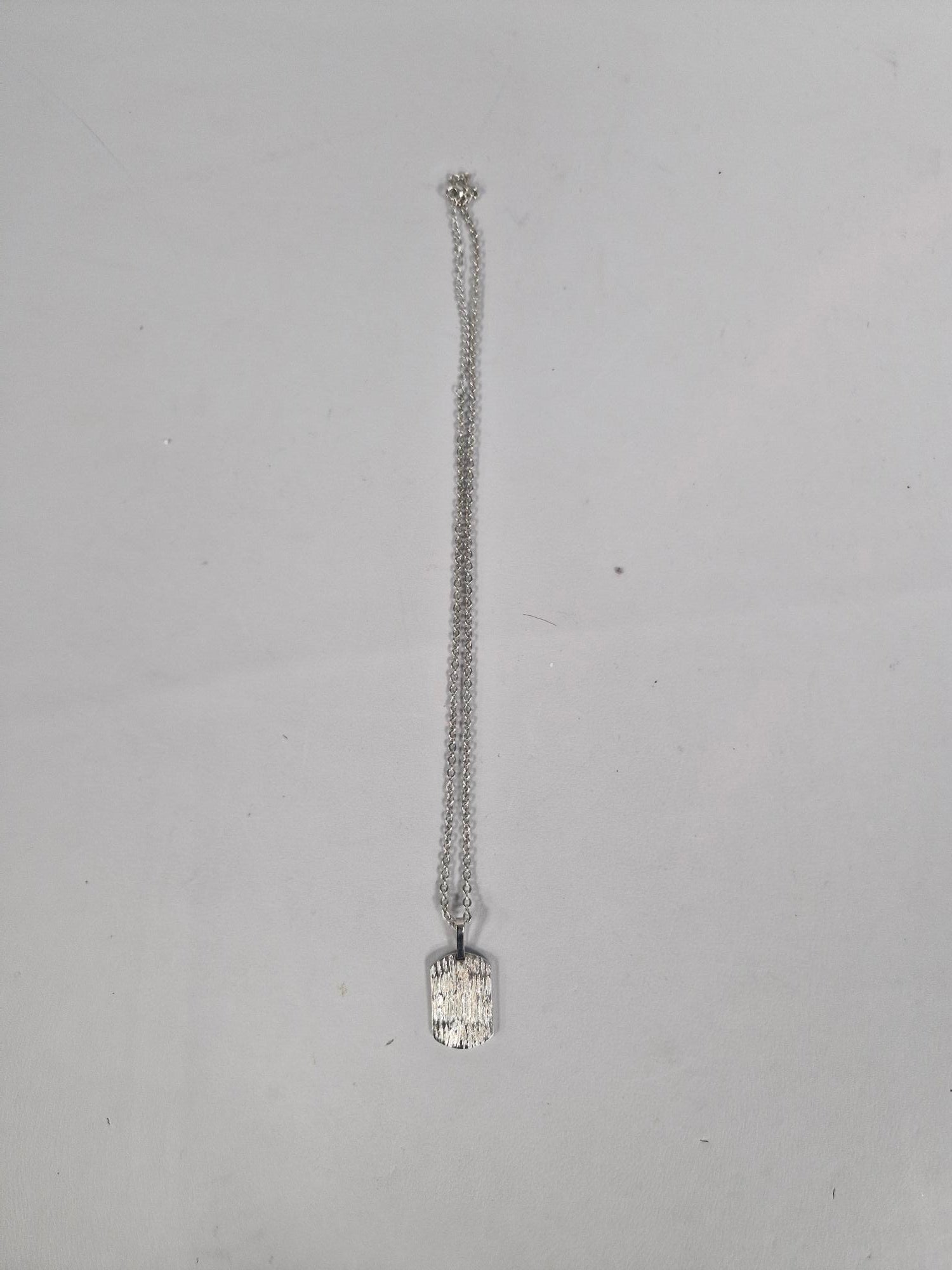 Mens Iced Tag Pendant and Chain Initial B - Warren James