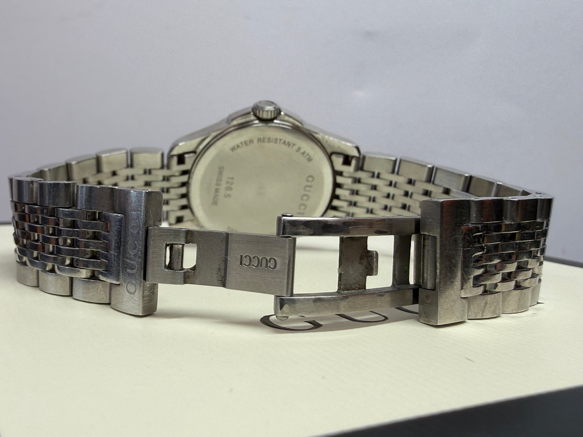 Gucci Watch G timeless 126.5 white shell dial ladies watch