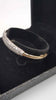 9ct Yellow Gold Cubic Zirconia Bangle Bracelet - 6.39 Grams