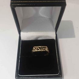 Gold Ring Sister 9CT 375 size K