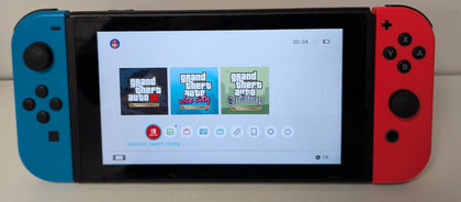 Nintendo Switch Console Neon Red/Blue & 2 Games