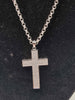 925 Sterling Silver Belcher Chain With Diamontè Cross Pendant - 24" Long - 17.4 Grams *BRAND NEW*